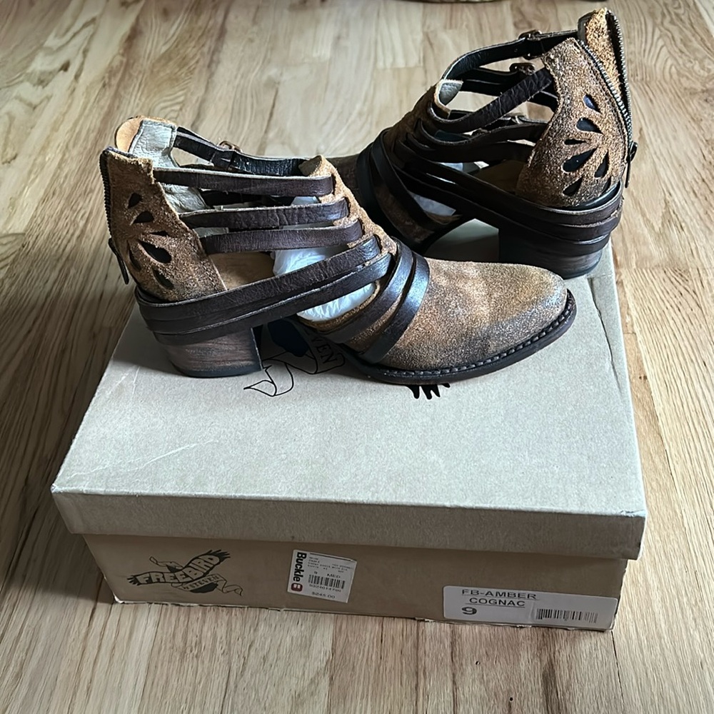 Freebird by Steven amber Western Ankle Bootie
